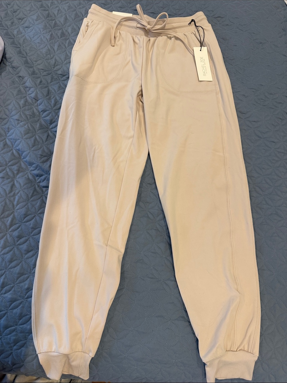 Rachel Zoe Beige Drawstring Jogger Pants